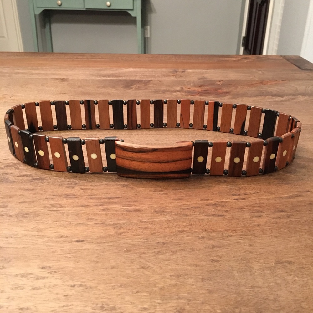 VINTAGE Wooden Belt